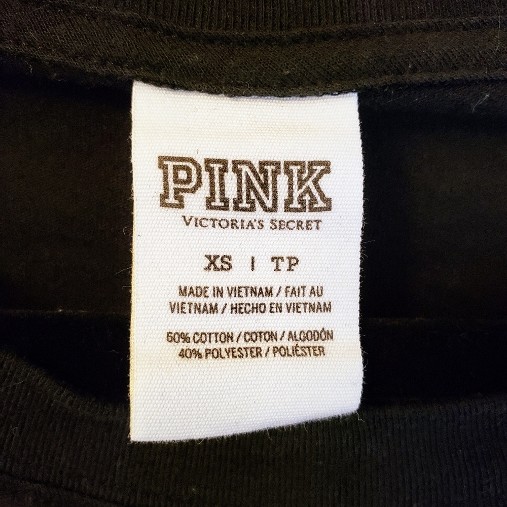 Pink VS T Shirt Loose Fit with Back Peephole - Picture 3 of 5